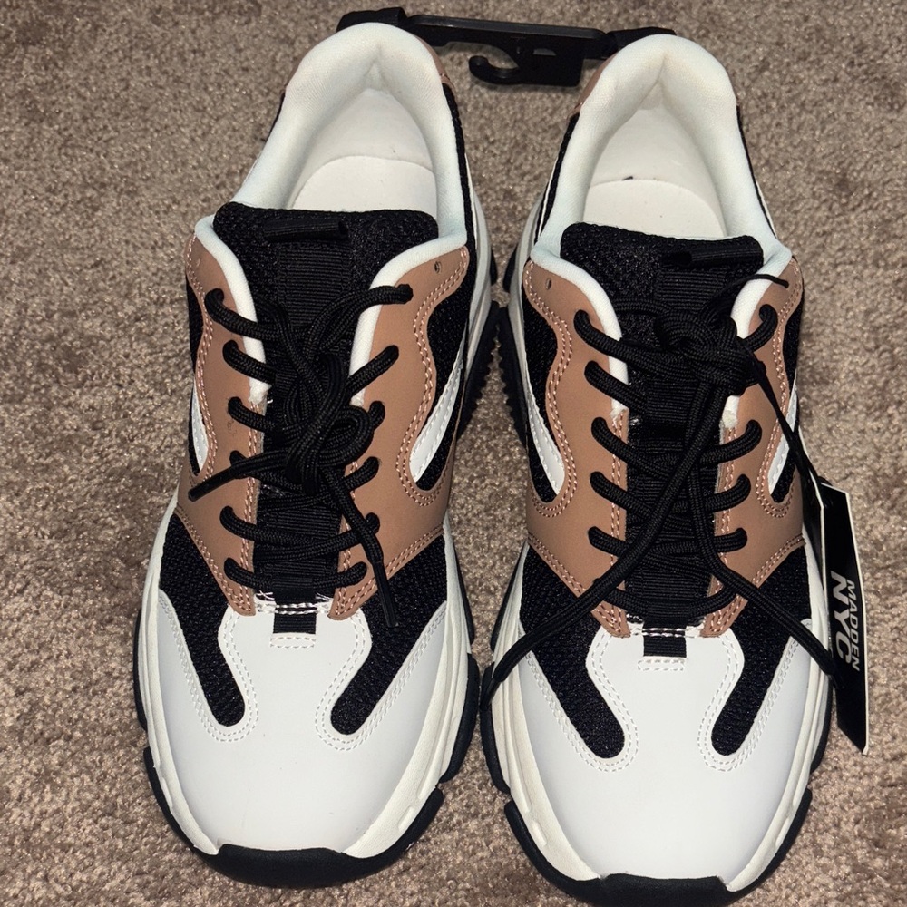 Madden NYC White and Tan Sneakers